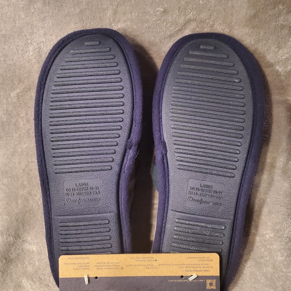 Dearfoams Cozy Comfort Men's Novelty Scuff Slippers (L / 11-12) - Picture 5 of 10